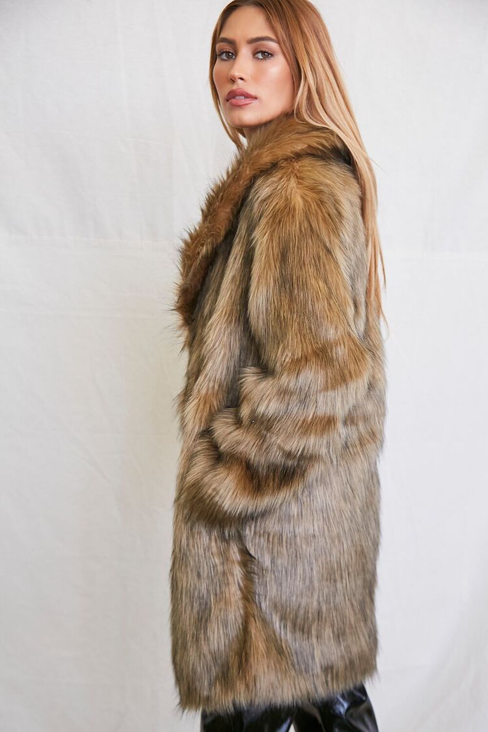 Faux Fur Longline Coat | Forever 21 (US)