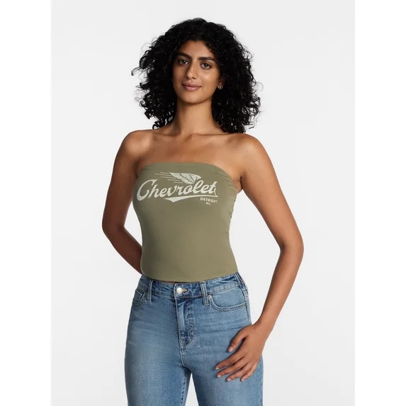 Chevrolet Women's Reversible Graphic Tube Top, Sizes XXS-XXL | Walmart (US)