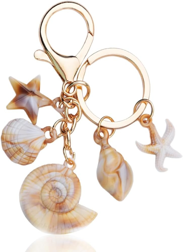 YALLNASL Seashell Bag Charms for Tote Bag Beach Accessories for Purse Backpack Women Girls Beach ... | Amazon (US)