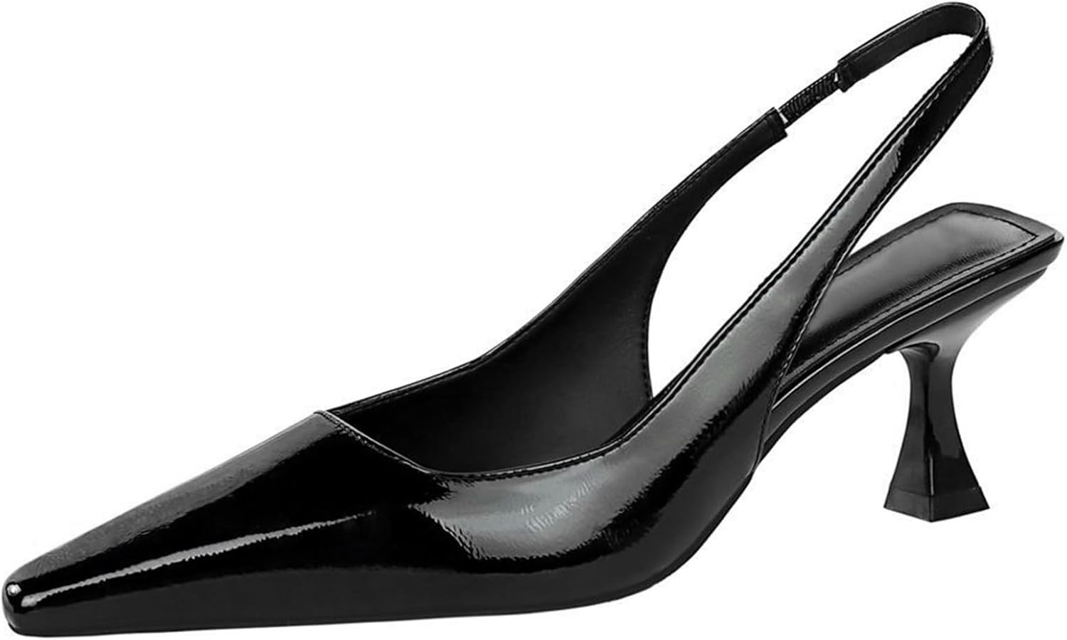 baobeijiadao Womens Kitten Heel Pumps Slingback Pointed Toe Heels Slip On Closed Toe Heeled Sanda... | Amazon (US)