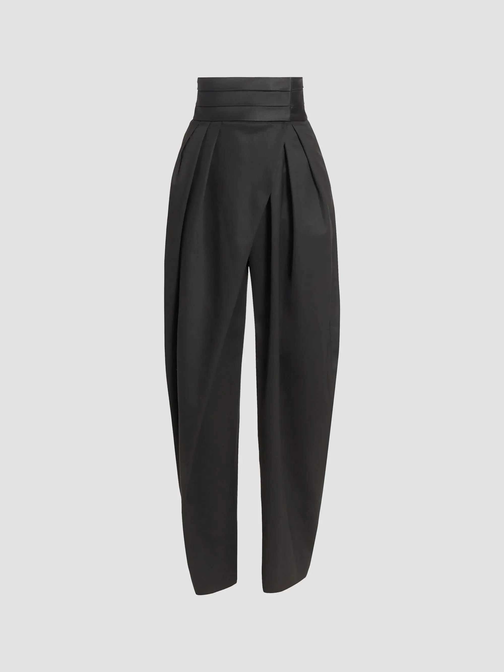 ALA\u00cfA Tux Wool Barrel-Leg Pants | Saks Fifth Avenue | Saks Fifth Avenue