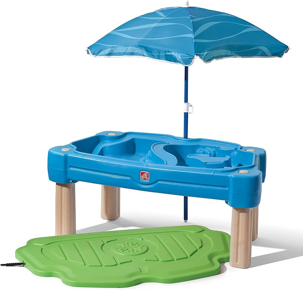 Step2 Cascading Cove Sand & Water Table with Umbrella | Kids Sand & Water Play Table with Umbrell... | Amazon (US)
