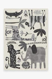 Jungle Safari Black & White Rug | Ruggable