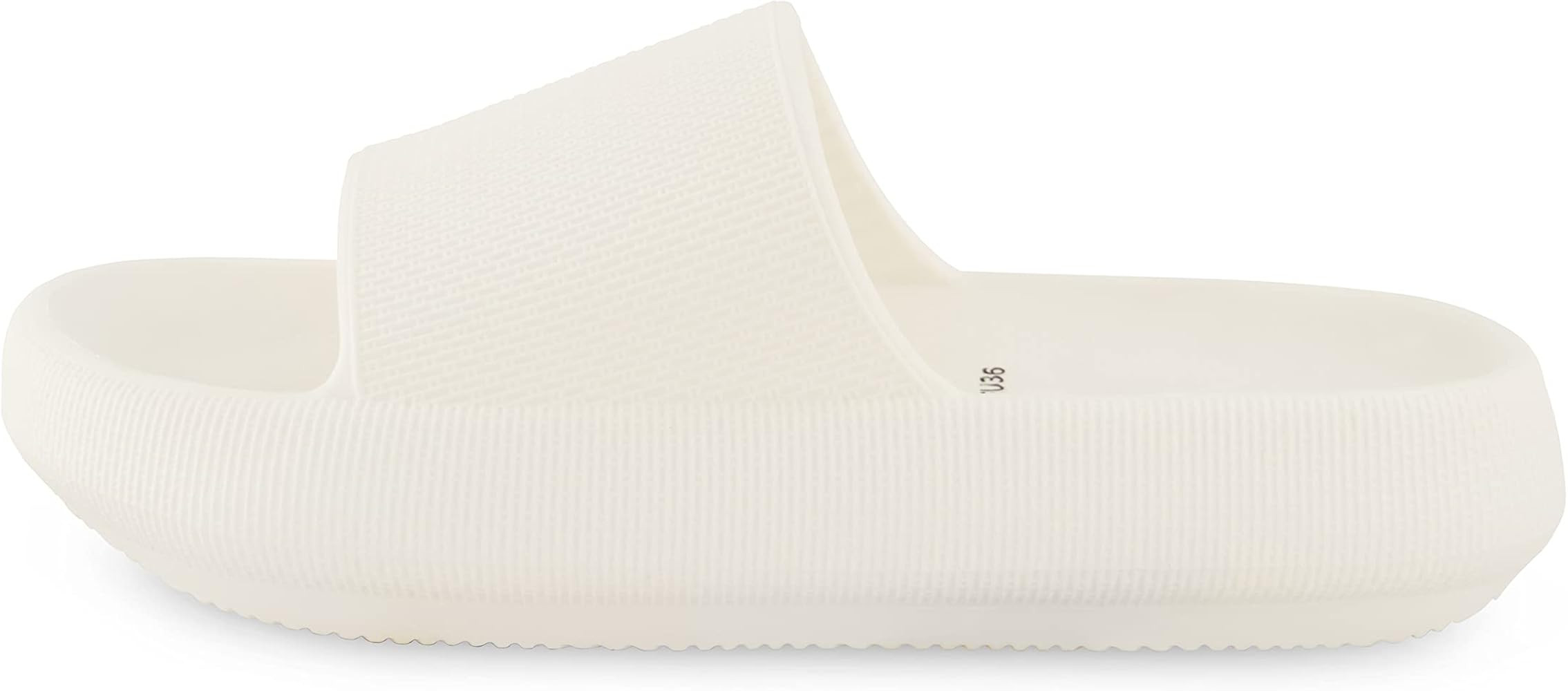 CUSHIONAIRE Women's Feather recovery slide sandals with +Comfort | Amazon (US)