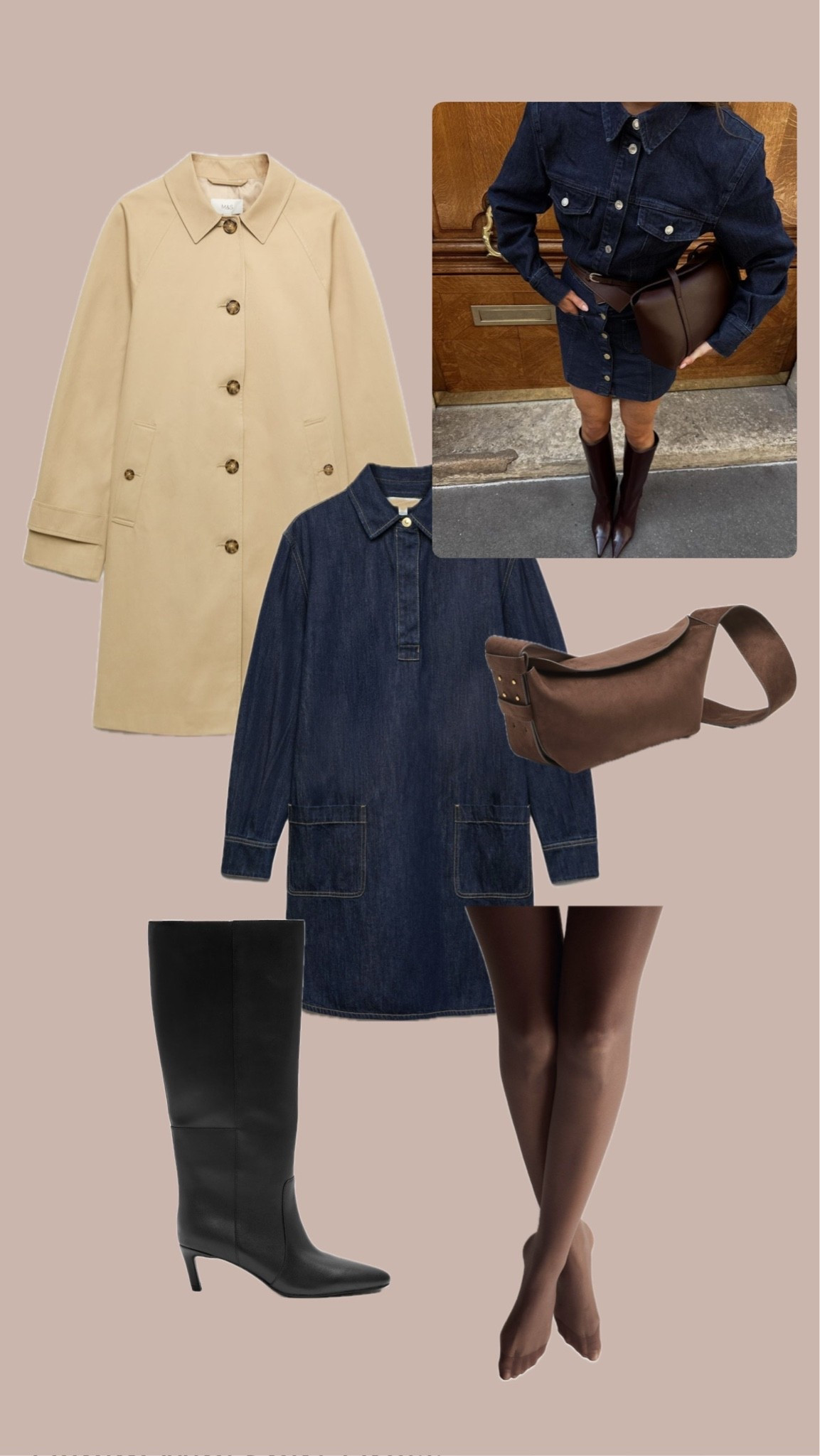 Denim dress & boots outfit

#LTKFashionMonth #LTKireland #LTKautumn
