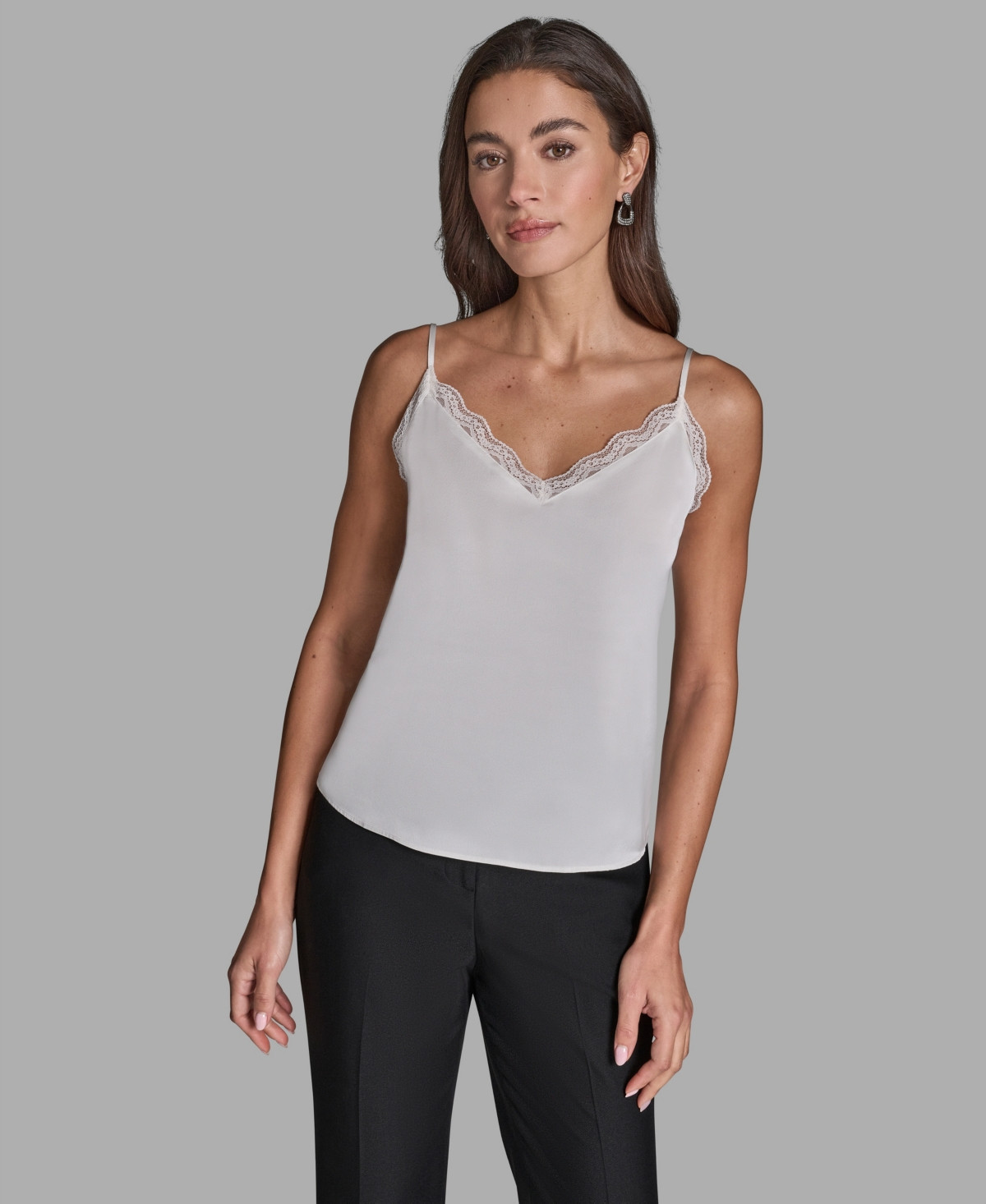 Bcbg Women's Sleeveless V-Neck Cami Top - Whisper White | Macy's