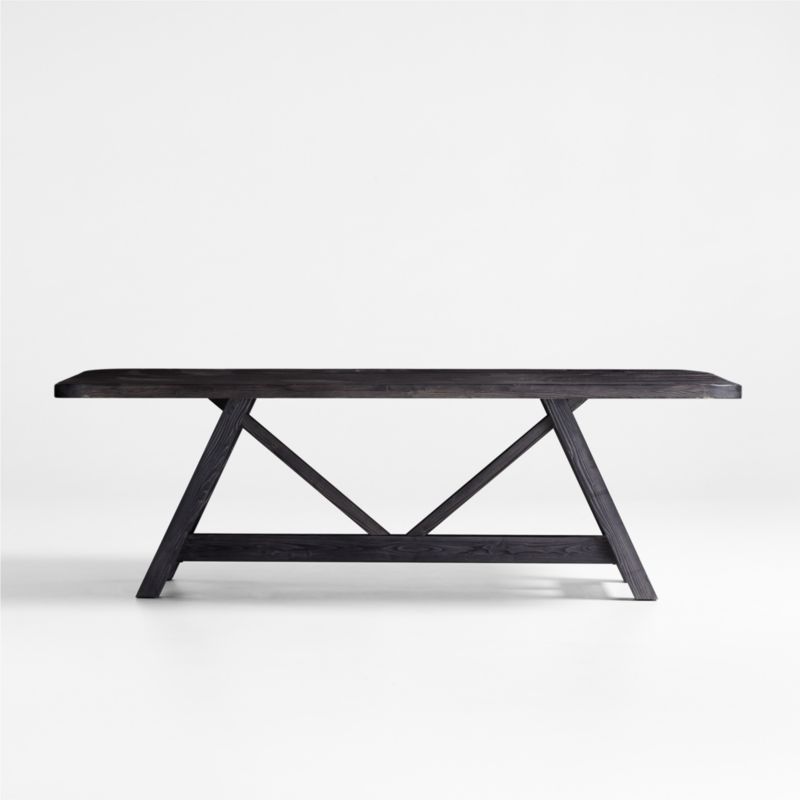 Aya Black Wood Dining Table by Leanne Ford | Crate and Barrel | Crate & Barrel