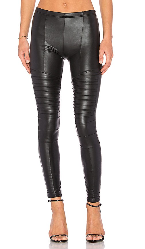 Plush Fleece Lined Liquid Moto Legging in Black from Revolve.com | Revolve Clothing (Global)