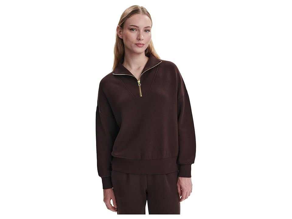 Varley Hawley 1/2 Zip Sweater Women's Clothing Coffee Bean : MD, Polyester/Viscose/Elastane | Zappos