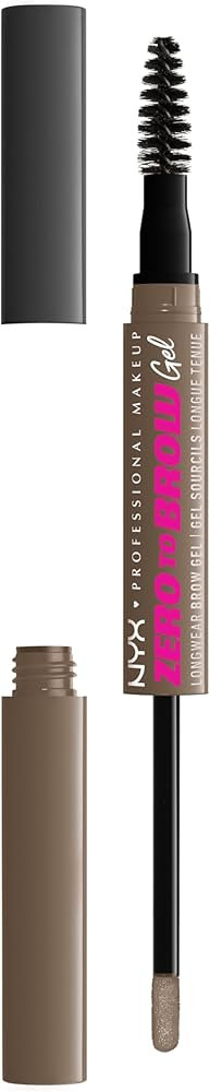 NYX PROFESSIONAL MAKEUP Zero to Brow, Longwear Eyebrow Gel, Ash Brown | Amazon (US)