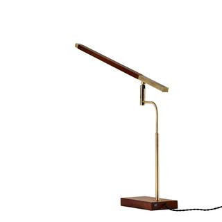 Adesso Barrett 28.5 in. LED Walnut Ash Wood Desk Lamp 3046-15 - The Home Depot | The Home Depot