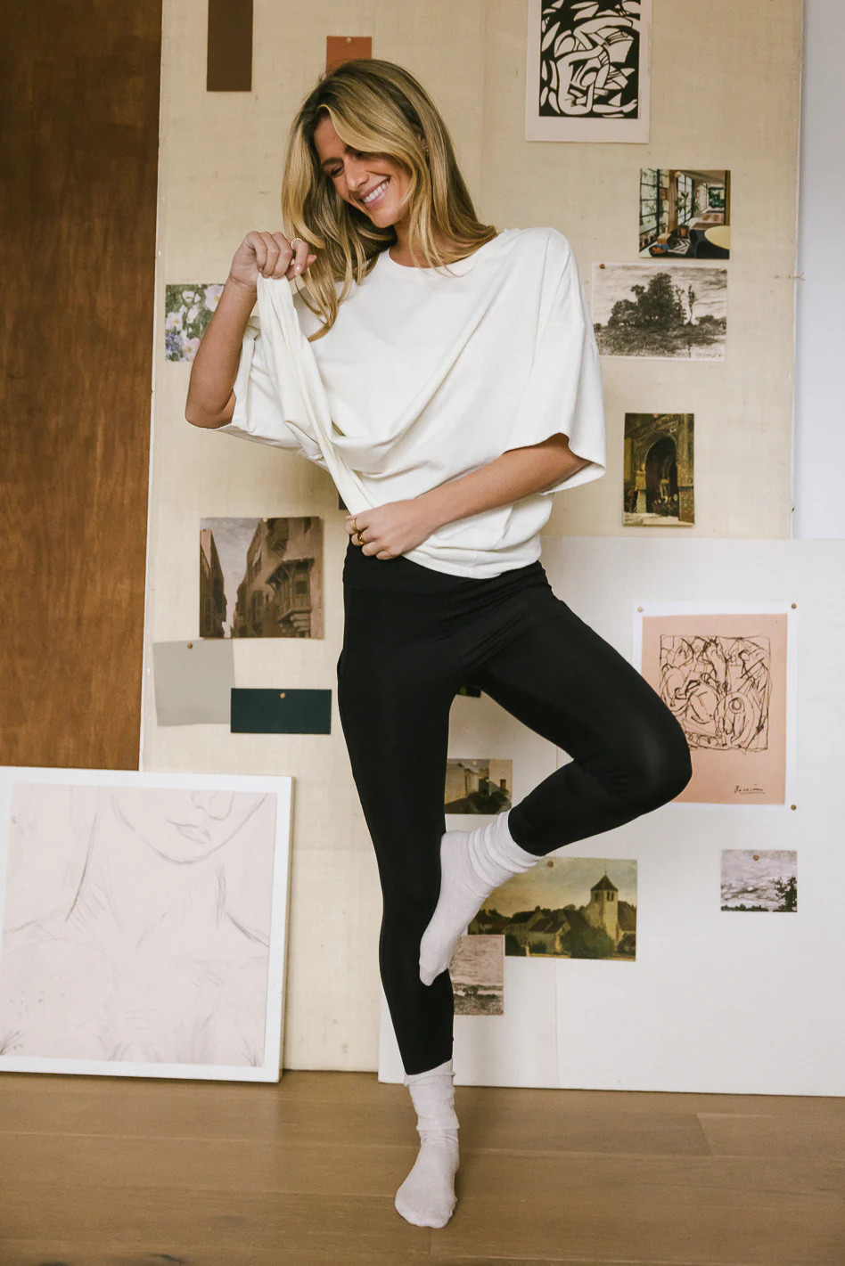 Lily Oversized T-Shirt in Cream | Böhme US