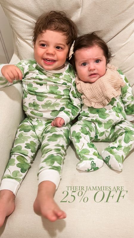 St. Patrick’s Day pajamas for the kiddos! Both are 25% off now. || kids pajamas, pjs, baby footie, sibling pajamas 

#LTKsalealert #LTKkids #LTKbaby