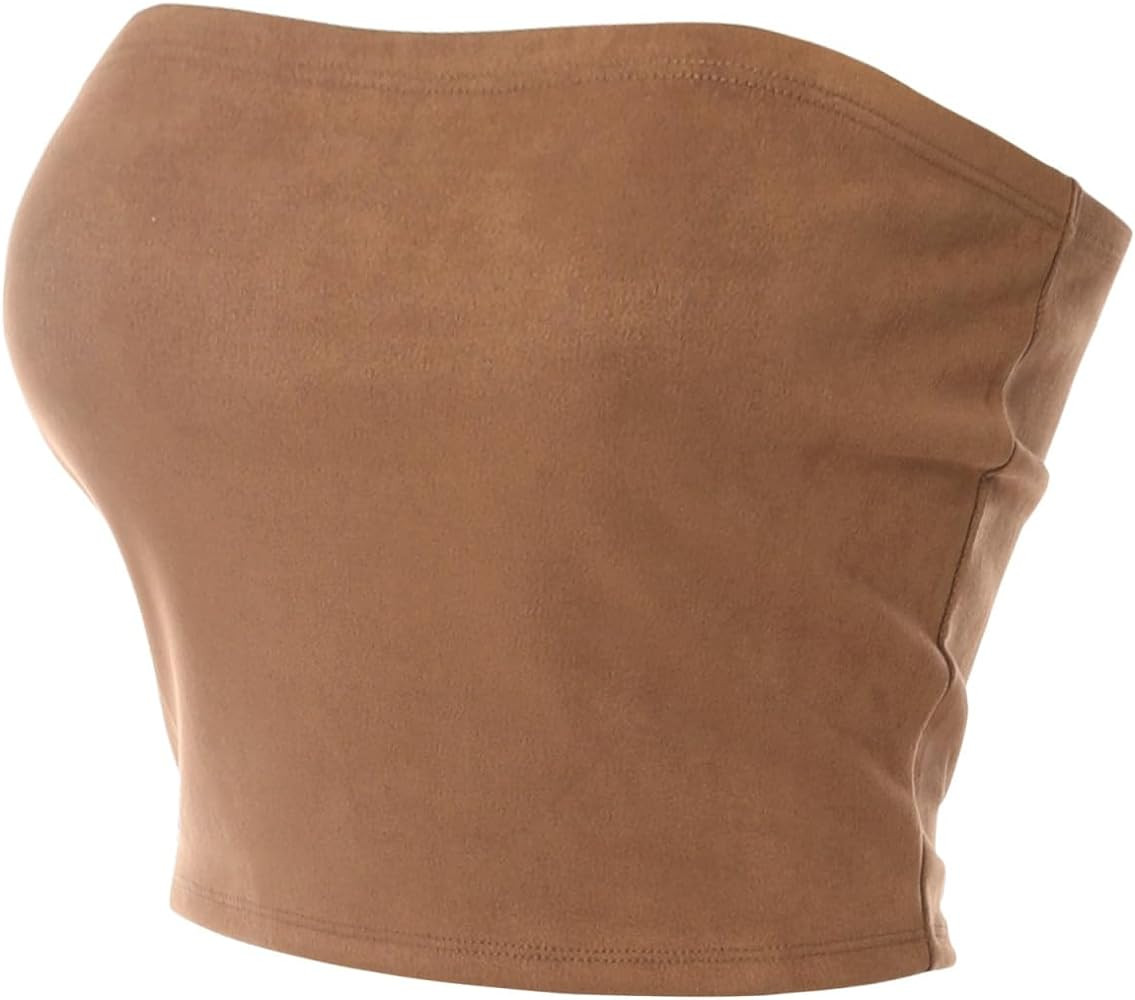 MixMatchy Women's Casual Strapless Print Tube Tops Strapless Sleeveless Bandeau Tops | Amazon (US)