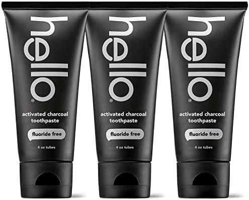 Hello Activated Charcoal Toothpaste, Fluoride Free Toothpaste with Activated Charcoal, Teeth Whiteni | Amazon (US)