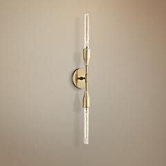 Mitzi Tara 29 3/4" High Aged Brass 2-Light Wall Sconce | LampsPlus.com