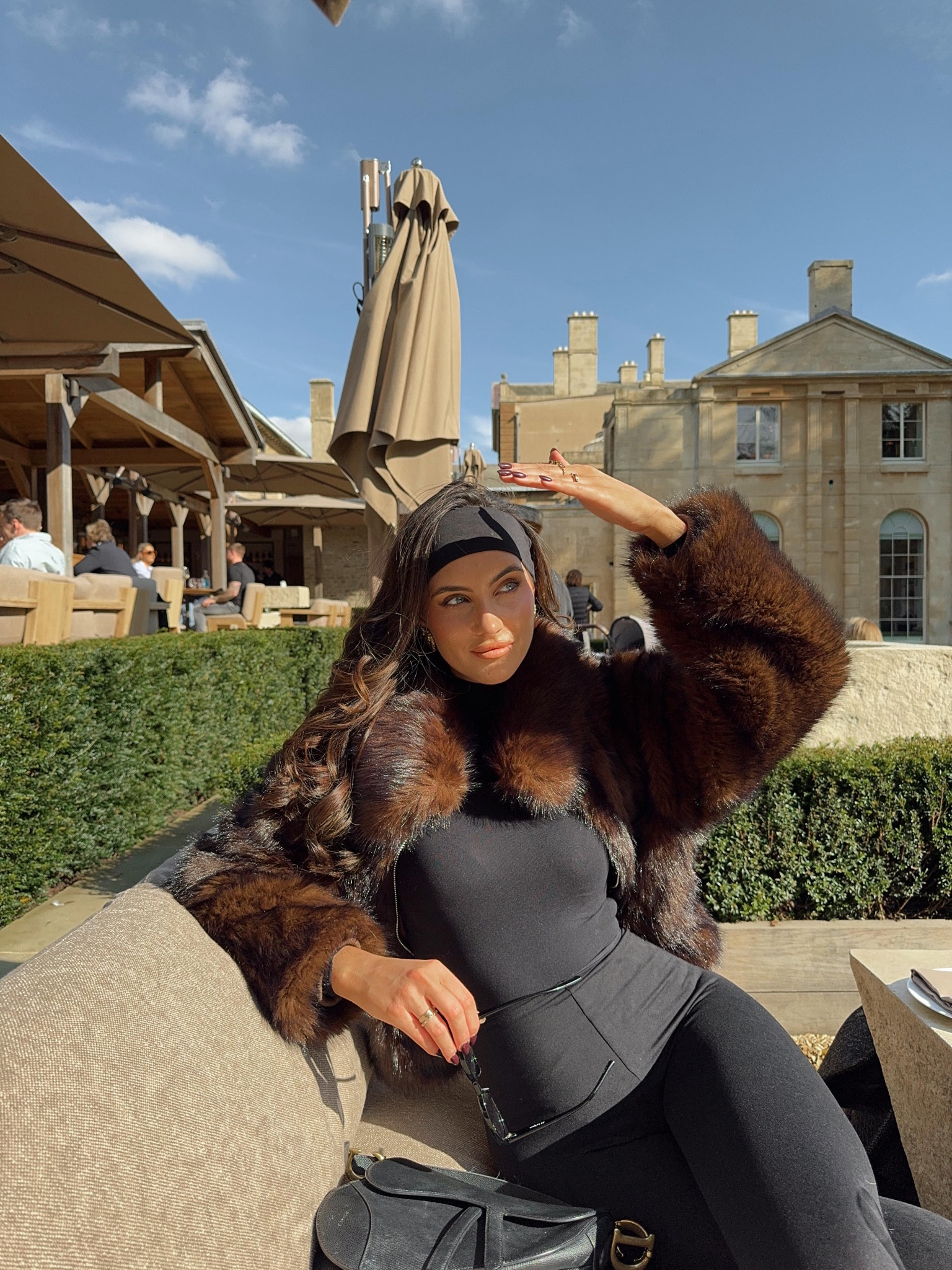 Gymwear but make it chic 😎 Commando black leggings and bodysuit, cosied up with this Topshop brown faux fur coat, knee high black leather boots and a black headband#LTKautumn 

#LTKfitness #LTKstyletip