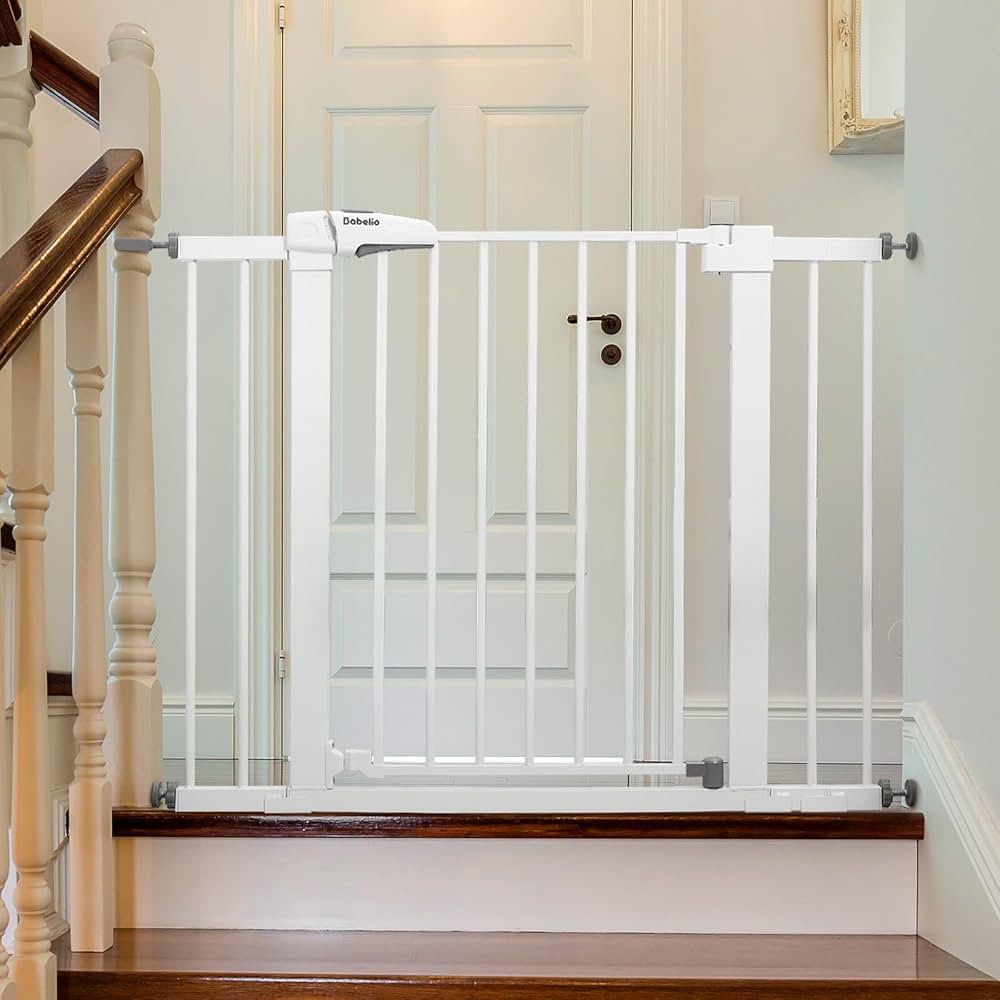 Babelio Metal Baby Gate, 29-43" Auto Close Easy Install Pet Gate, Extra Wide Walk Thru Child Safe... | Amazon (US)