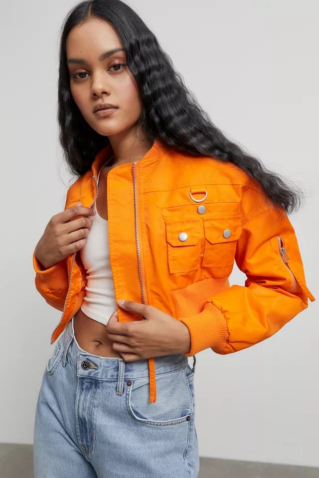 UO Tara Utility Bomber Jacket | Urban Outfitters (US and RoW)