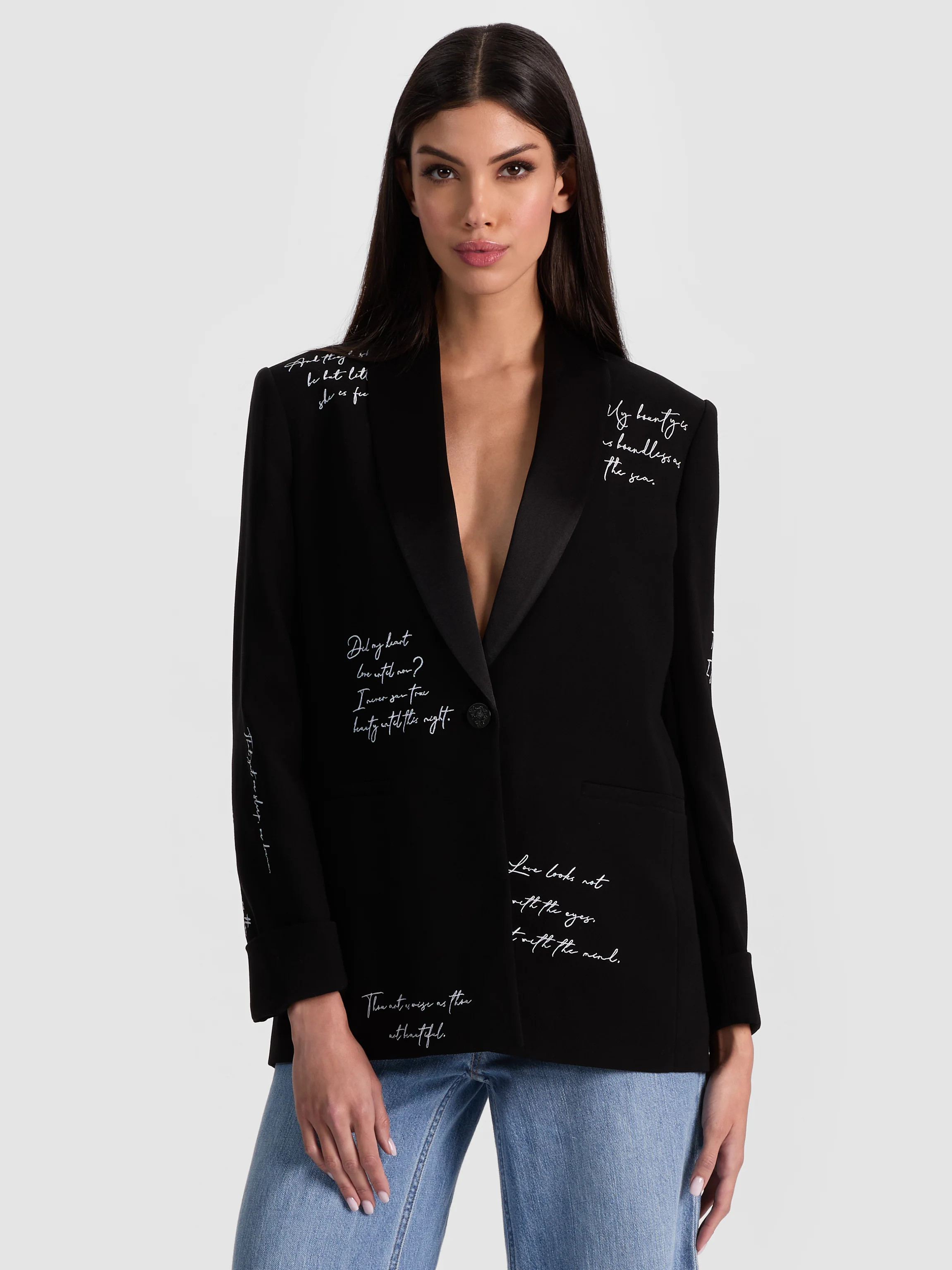 alice + olivia IVAN EMBROIDERED BLAZER | Alice + Olivia