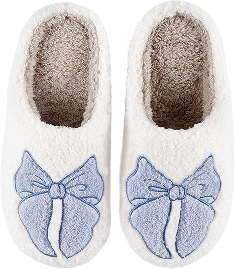 Womens Mens Slippers Retro Memory Foam Cute Cartoon Plush Fluffy Warm Fur Lined slippers Indoor H... | Amazon (US)