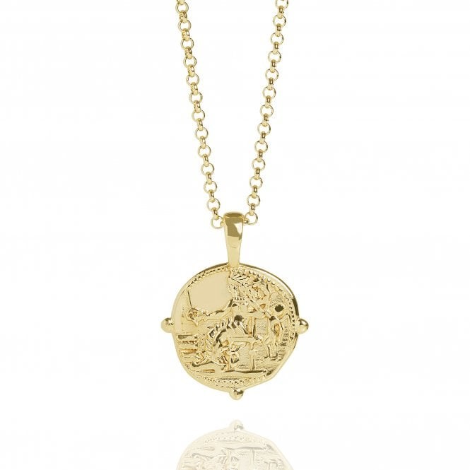 Aphrodite Coin Necklace Gold | www.murujewellery.com
