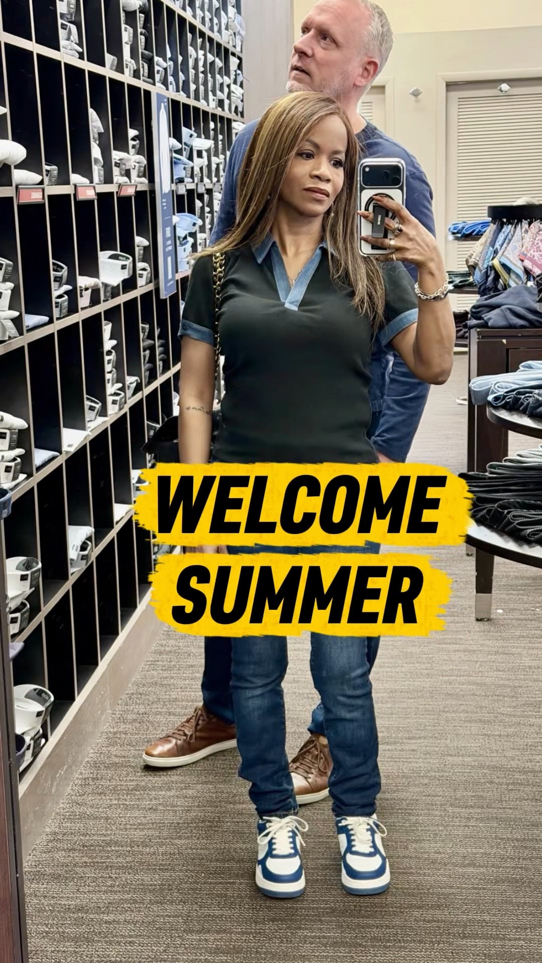 My clothing love is denim. I had to get this top with the denim details because YES! A fun way to express my jean love.

#LTKgrwm #LTKOver40