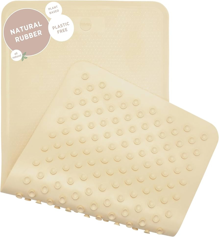 HEVEA Natural Rubber Big Bath Mat - Upcycled, Danish Design - Non Slip Bathtub Mat, 299 Suction C... | Amazon (US)