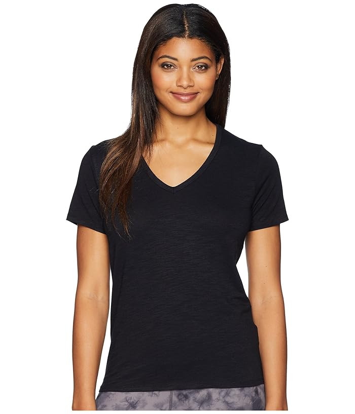 tasc Performance St. Charles V-Neck Short Sleeve Tee (Black) Women's T Shirt | Zappos