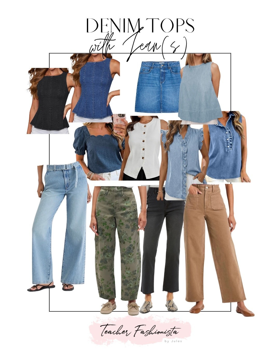 Casual Back to school, office workwear denim top outfit inspo with jeans / denim! (From Target, Gap factory, Nordstrom, and Loft!)

#LTKOver40 #LTKWorkwear #LTKSaleAlert