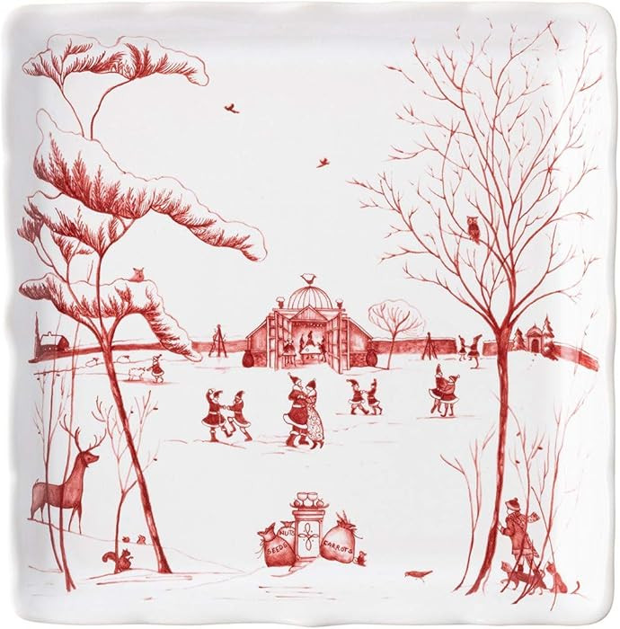 Juliska Country Estate Winter Frolic Ruby Sweets Tray Mr. & Mrs. Claus | Amazon (US)