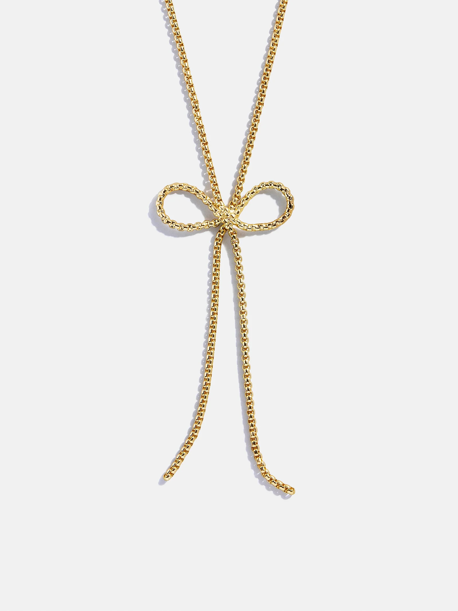 Gigi Bow Lariat Necklace - Gold | BaubleBar