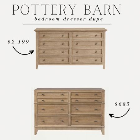 Pottery barn dresser dupe! 1/3 the price and such a good look a lot! 

Pottery barn dupe. Bedroom dresser. Light wood bedroom dresser. Dupe. Sale alert. Home sale. 

#LTKsalealert #LTKhome #LTKstyletip
