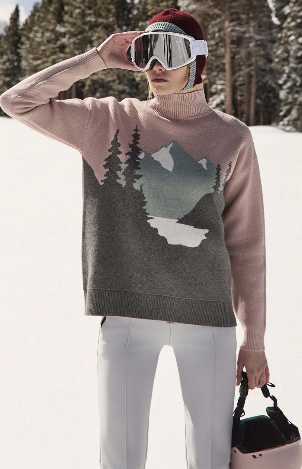 Simran Mock Neck Sweater | Rose | Alp N Rock