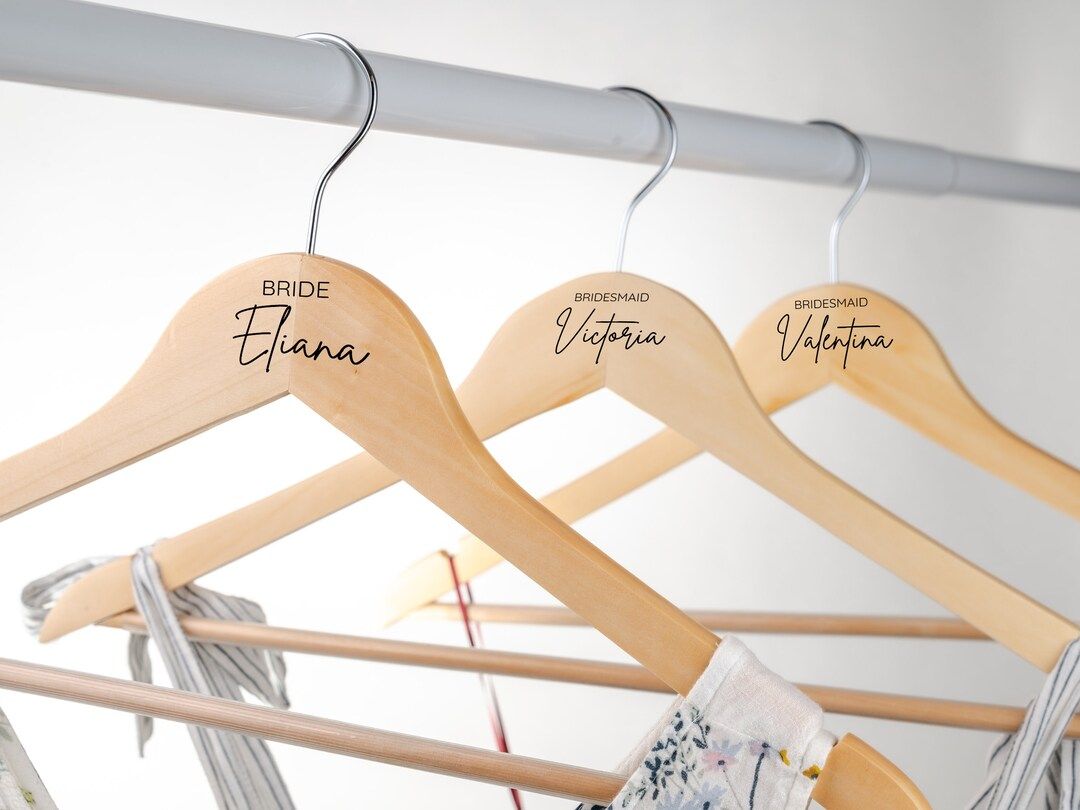 Personalized Bridesmaid Hangers Engraved Dress Hanger With - Etsy | Etsy (US)