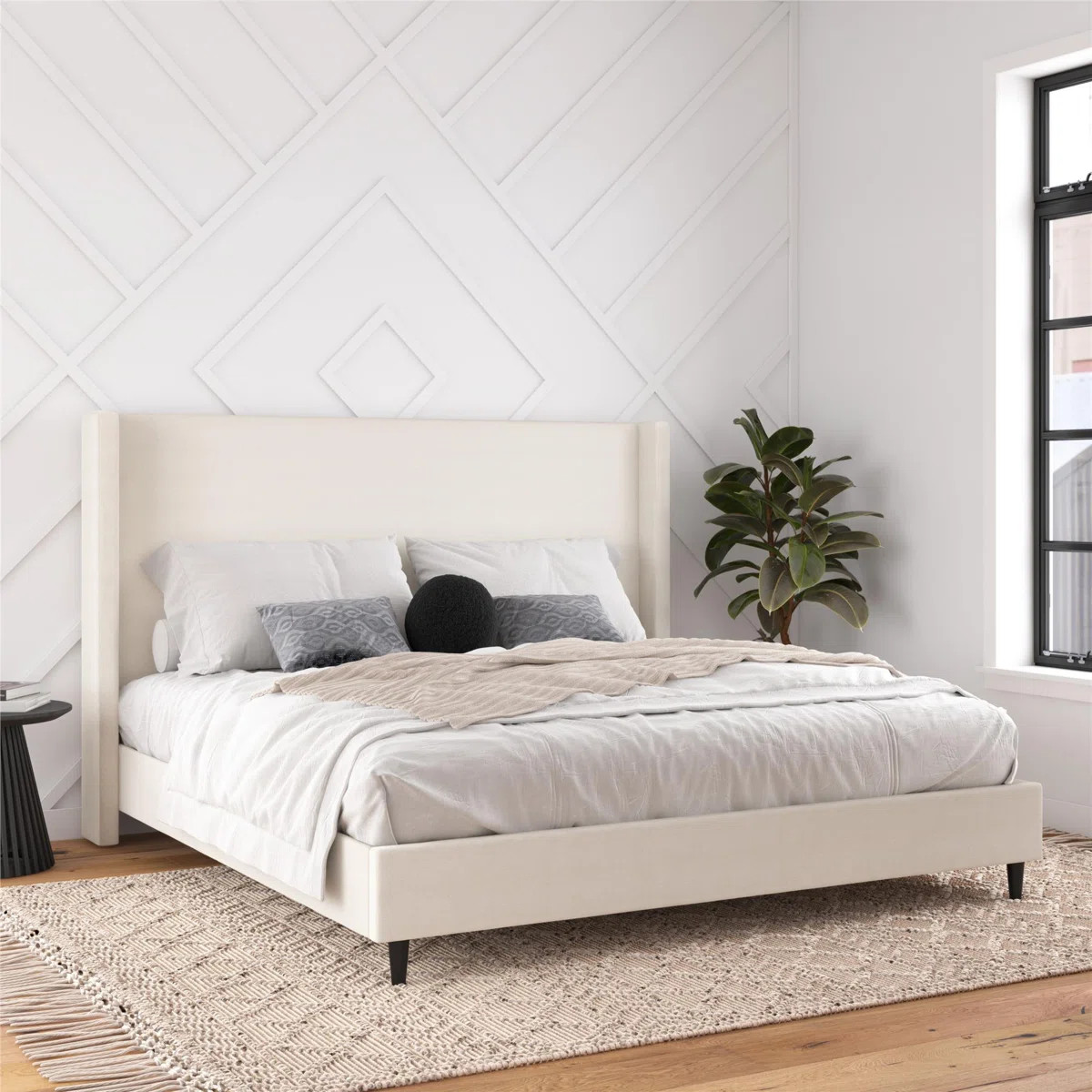 Ana King Upholstered Wingback Bed | Wayfair North America