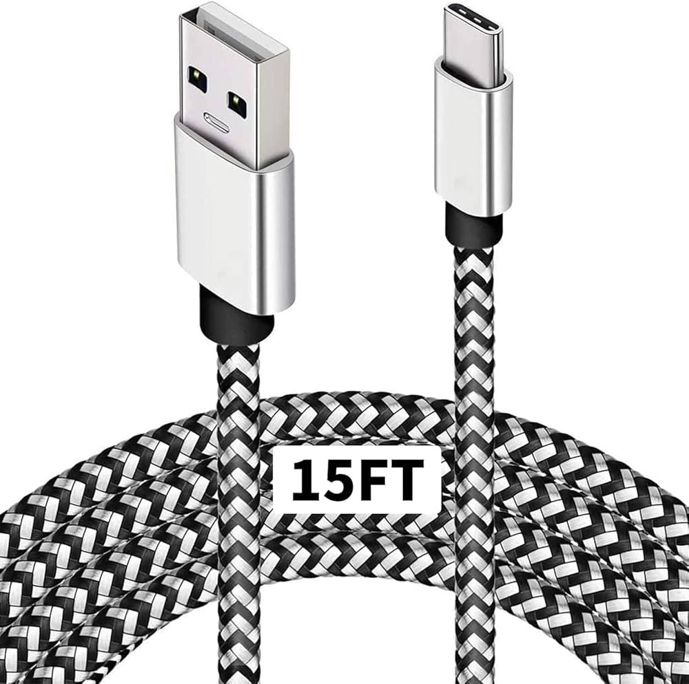DEEGO Type C Charger Cable,15FT Long USB A to C Cable Fit for Google Pixel 4 XL,Samsung S10 S9 Pl... | Amazon (US)
