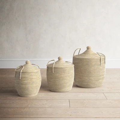 Olivi 3 Piece Seagrass Basket Set | Wayfair North America
