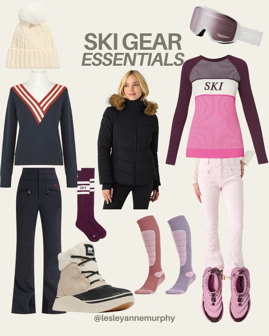 My ski gear essentials - from base layers to boots, wool socks, goggles, and accessories these are tried and true favorites! Perfect cold weather getaway gear, ski trip must haves, or snow days with the kids- this is a great place to start. 