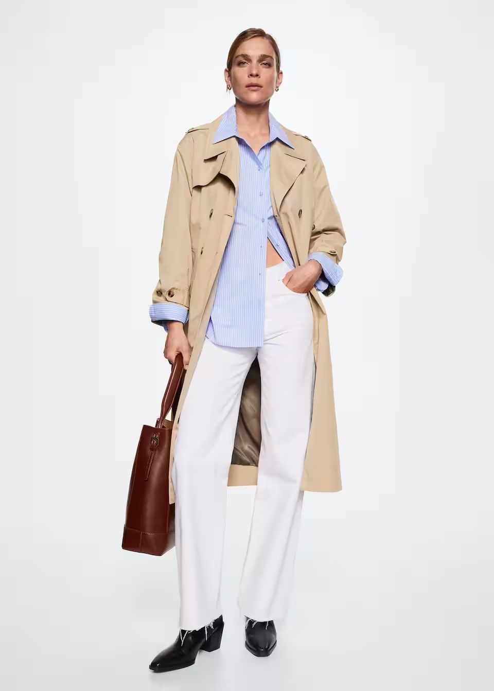 Cotton classic trench coat -  Women | Mango USA | MANGO (US)