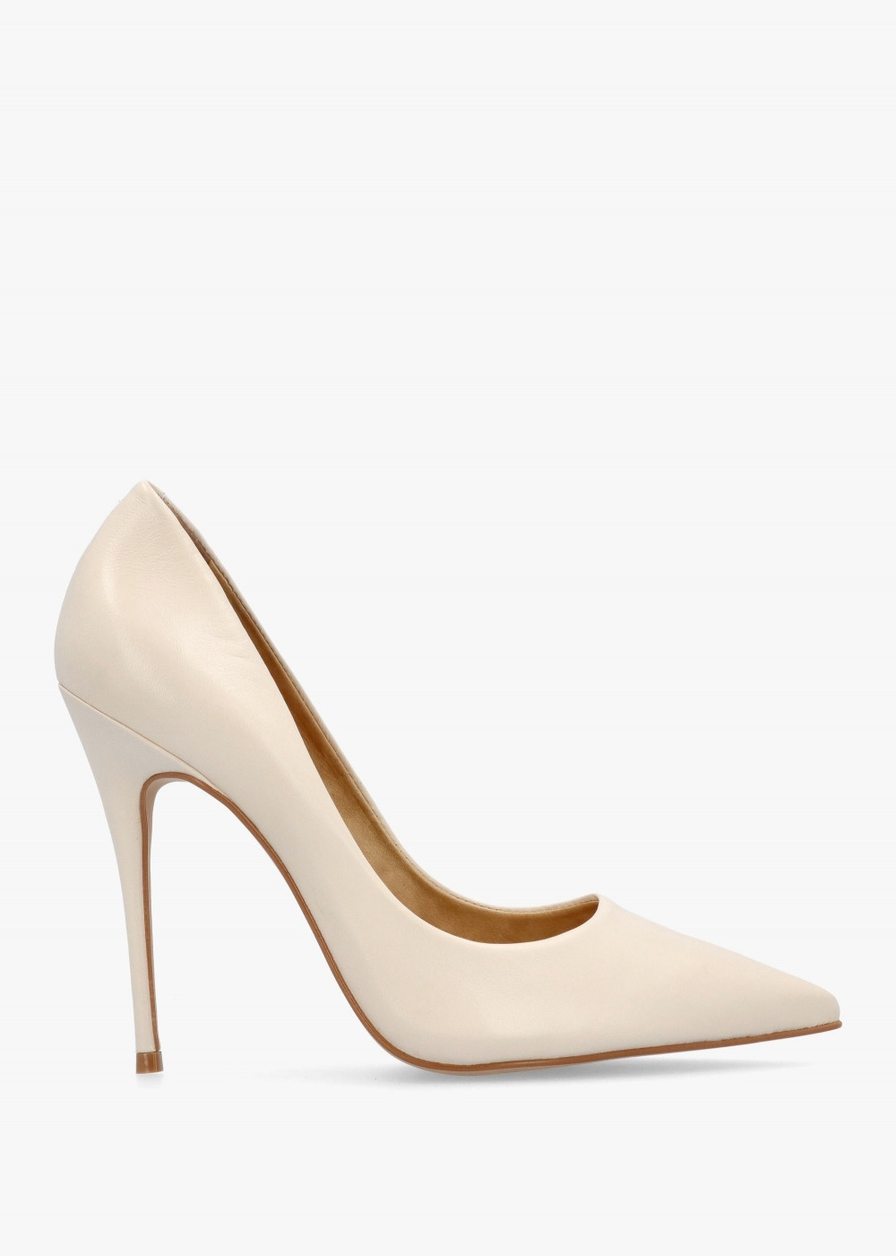 Comix Cream Leather High Stiletto Court Shoes | Daniel Footwear (UK)