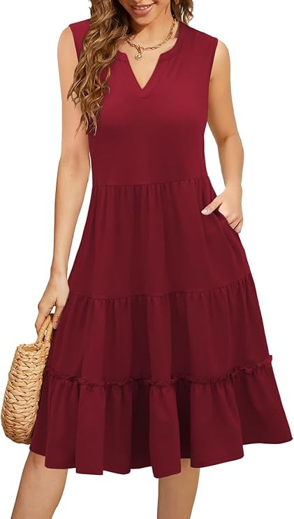 Summer Dresses for Women 2026 Elegant Classy Sleeveless Boho Midi Sun Dress Spring Break Travel B... | Amazon (US)