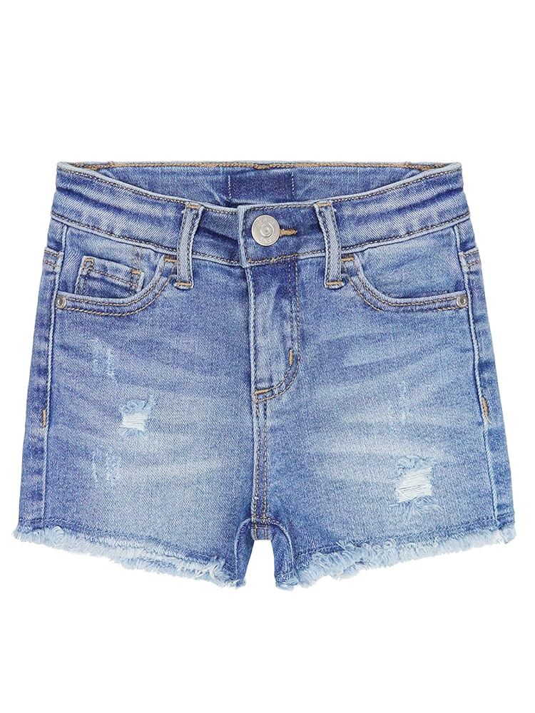 KIDSCOOL SPACE Girls Slim-fit Denim Shorts,Ripped Simple Design Summer Half Jeans Pants | Amazon (US)