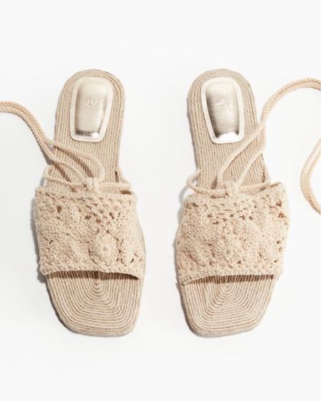 Crochet espadrille lace up sandals 

#LTKfindsunder50 #LTKshoecrush #LTKstyletip