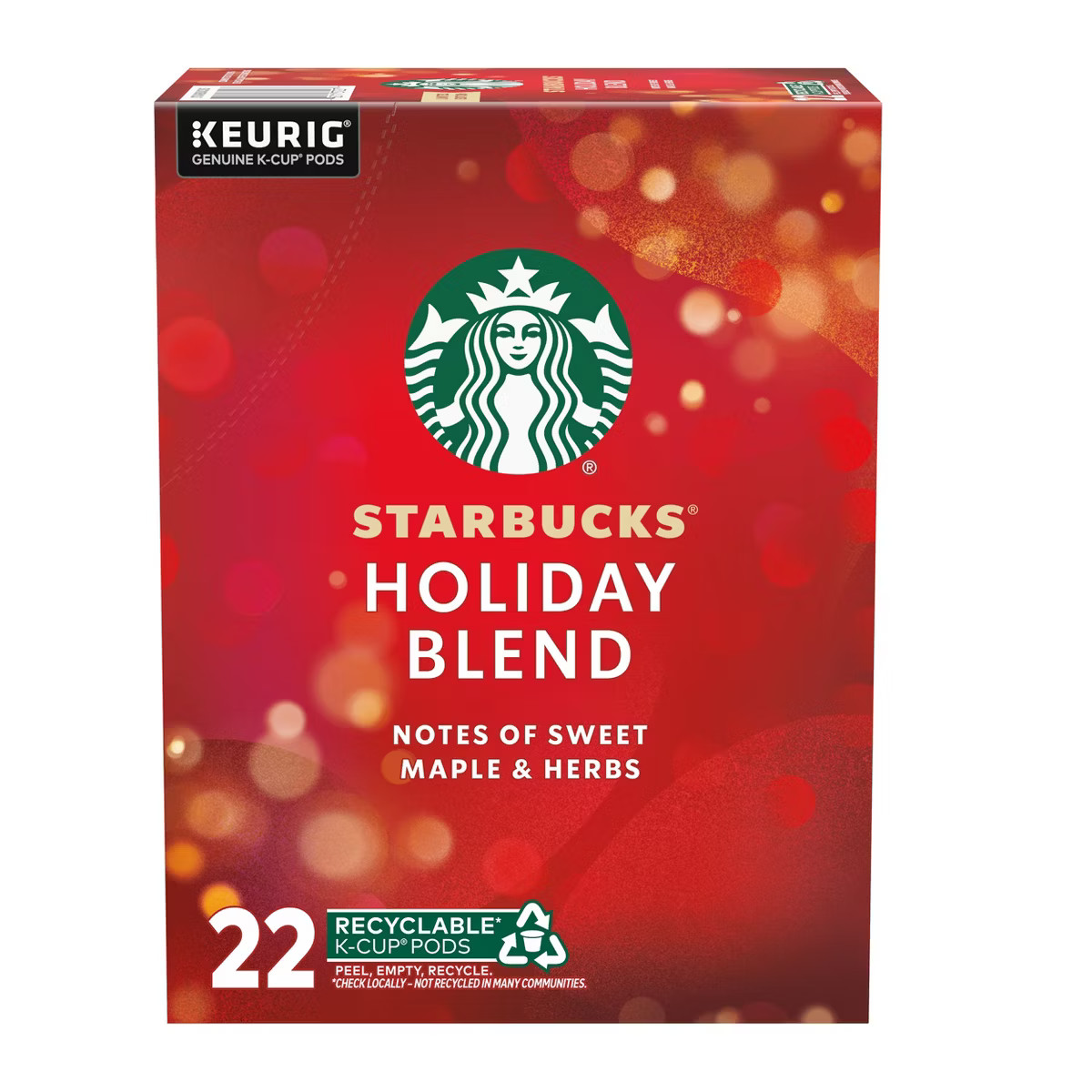 Starbucks Holiday Blend Medium Roast Keurig K-Cup Coffee Pods - 22ct | Target