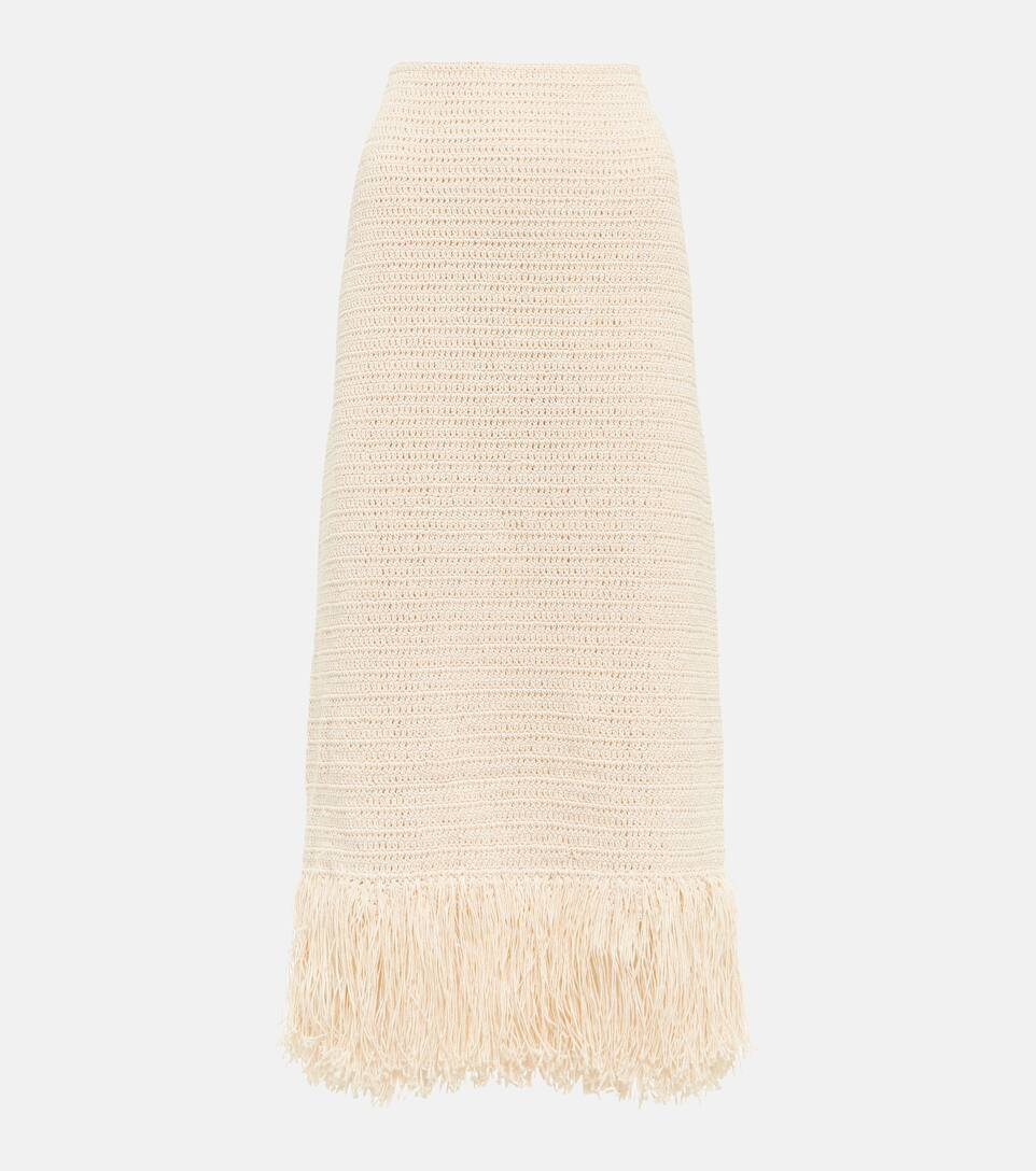 Fringed crochet midi skirt | Mytheresa (INTL)