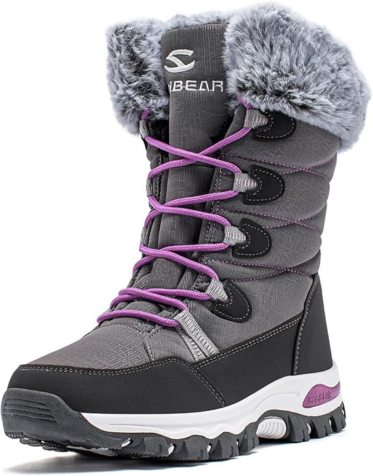 HOBIBEAR Women's Waterproof Winter Snow Boots Lightweight Warm Faux Fur Lined Mid-Calf Booties | Amazon (US)
