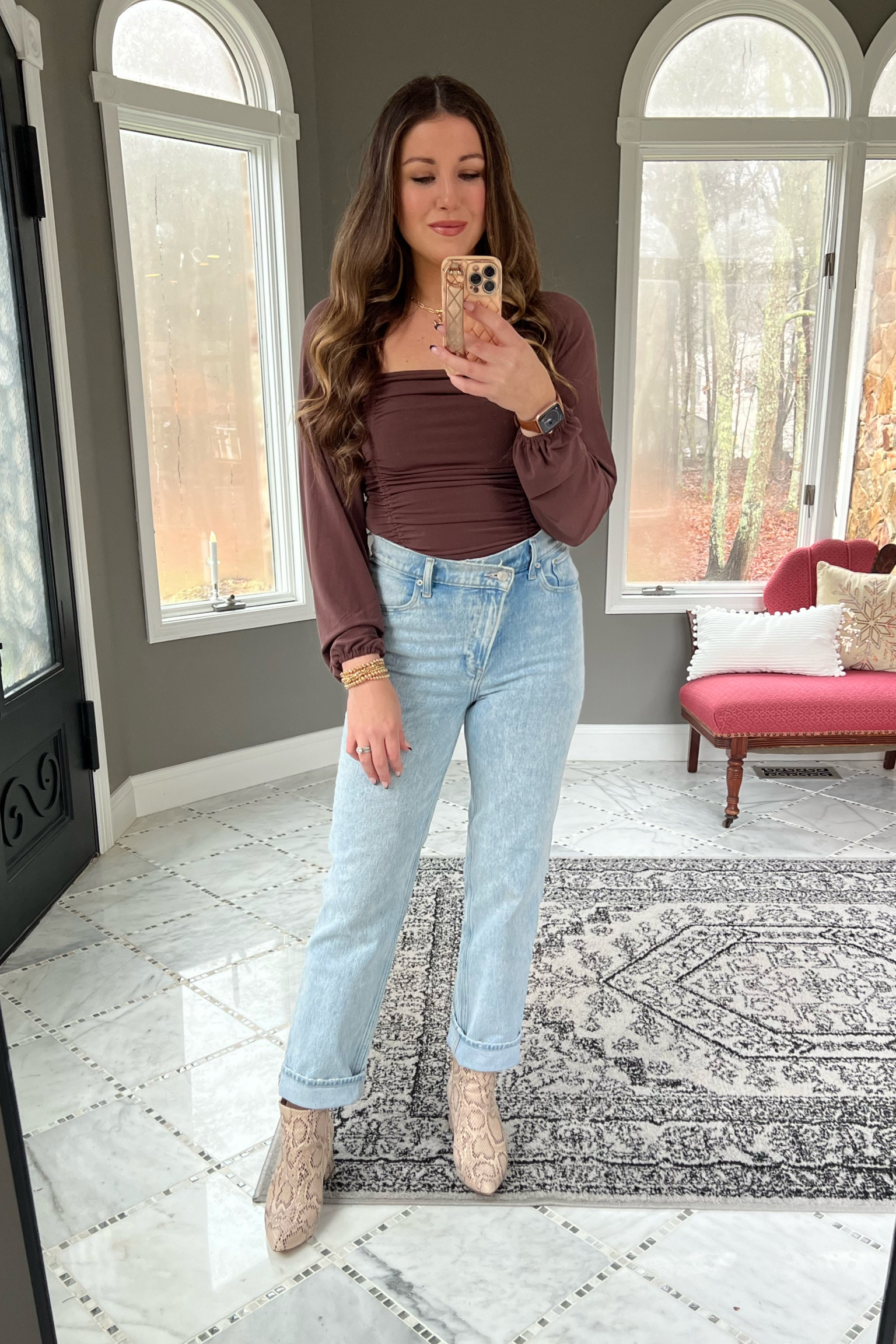 Mom OOTD.

neutral outfit, SAHM outfits, SAHM looks, mom outfits, millennial outfits, over 30 style, casual style, casual look, easy outfits, over 30 mom outfits, casual outfits, everyday style, everyday looks, everyday outfits, simple outfit, affordable style, affordable fashion, affordable outfit, vanilla girl, vanilla girl aesthetic, neutral looks, neutral style, neutral outfit, 90s jeans, relaxed jeans, brown bodysuit, booties, snakeskin booties, gold jewelry, simple jewelry  

#LTKshoecrush #LTKstyletip #LTKfindsunder50