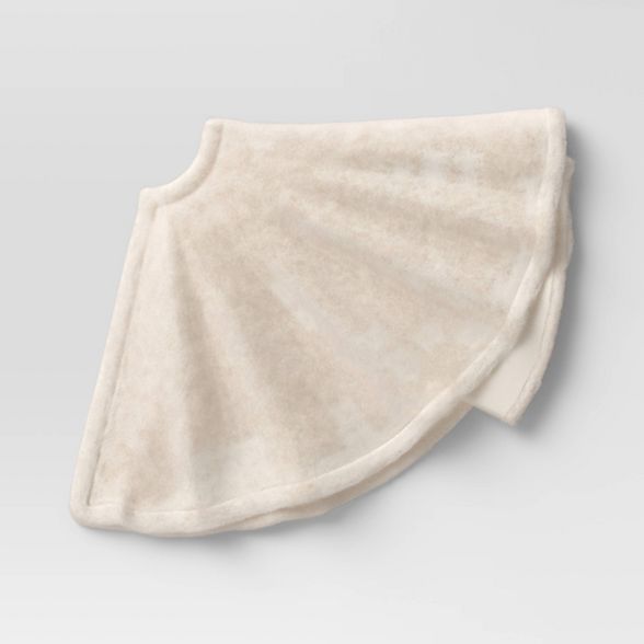 Faux Fur Tree Skirt Cream - Threshold™ | Target