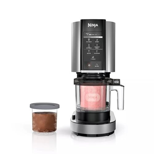 SharkNinja NC301 CREAMi 7-In-1 Ice Cream Maker with 7 Custom Frozen Treat Modes and Easy 3-Step Treat Preparation, Cloud Silver (Renewed) | Amazon (US)